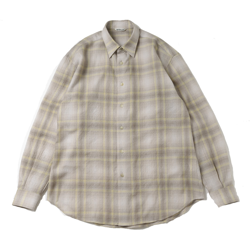 AIRY WOOL CHECK SHIRT