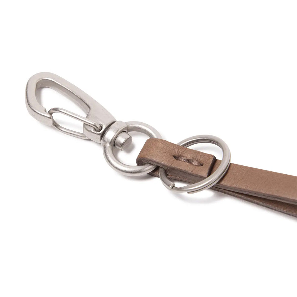 NARROW KEY RING with COW LEATHER