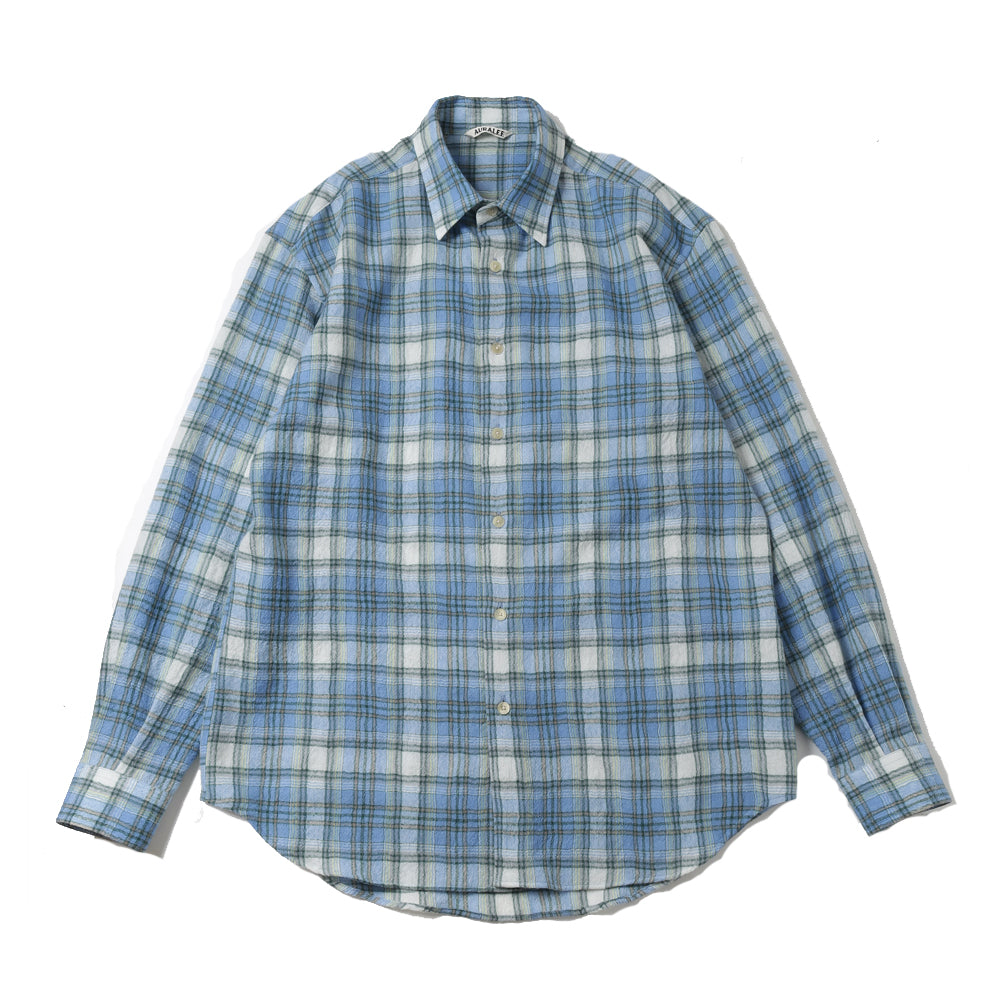 AIRY WOOL CHECK SHIRT