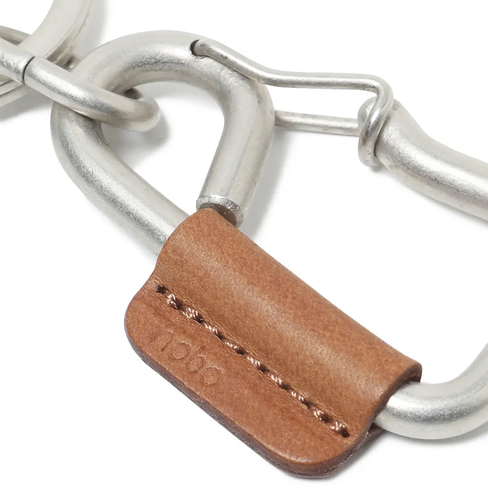 CARABINER KEY RING S with COW LEATHER