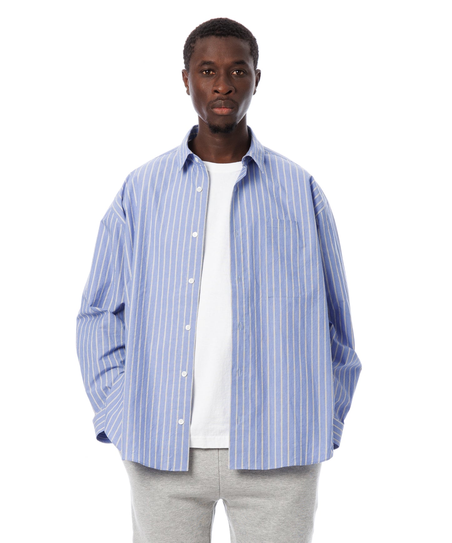 Stripe Oversized Pocket Shirt