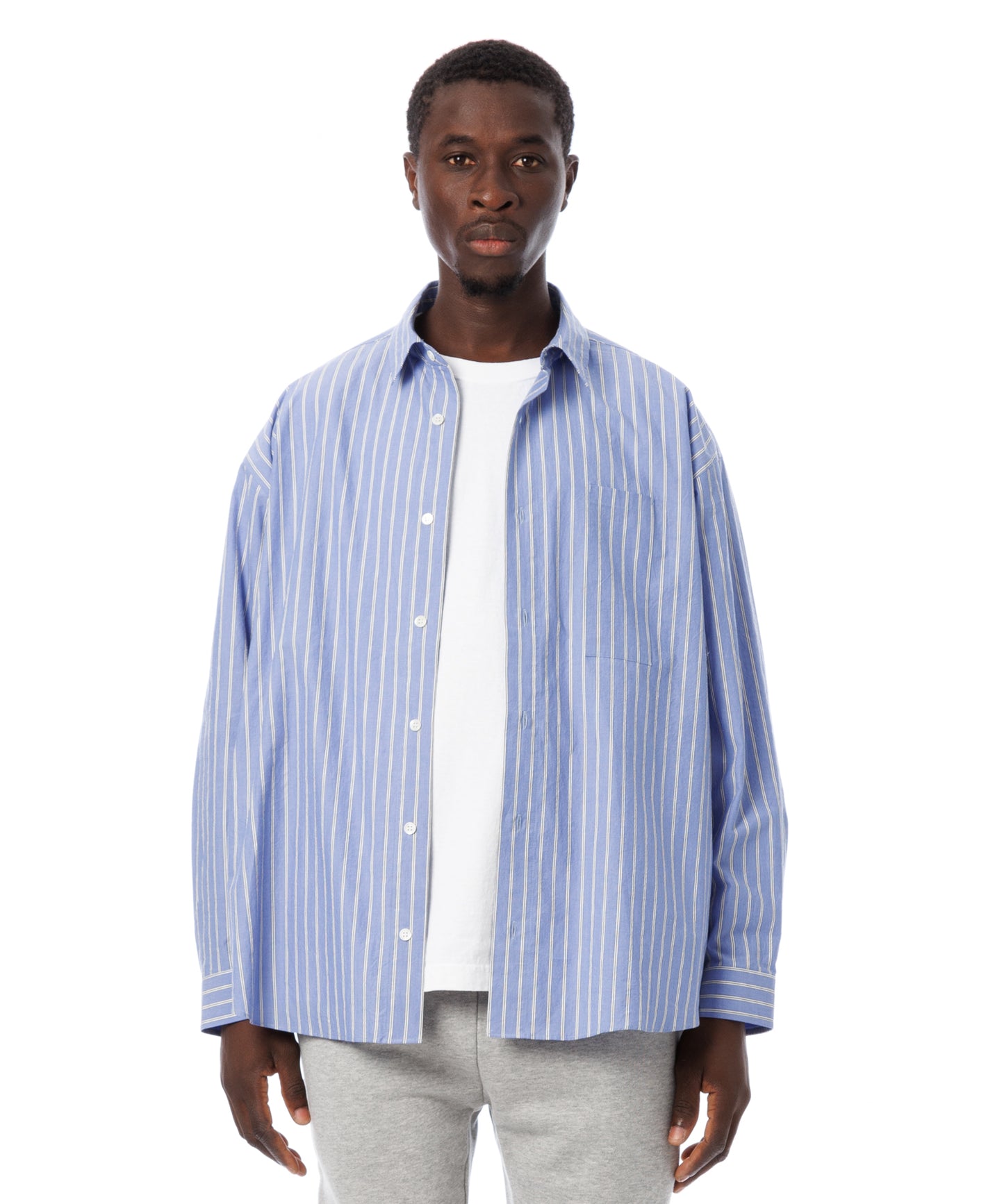 Stripe Oversized Pocket Shirt