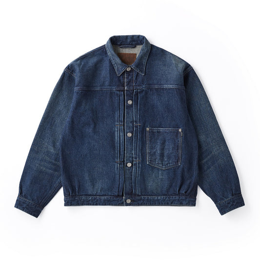 RIVETED ONE POCKET JEAN JACKET