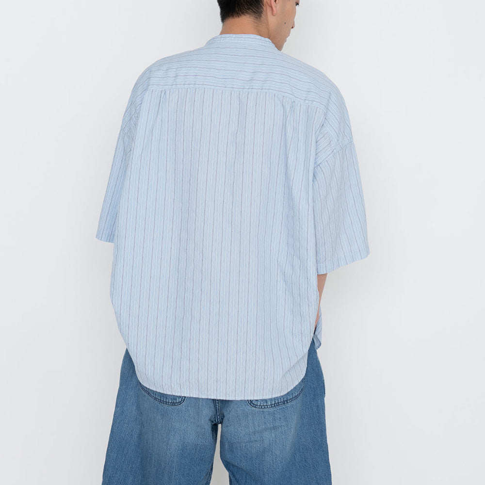 nanamica (ナナミカ) Band Collar Dobby Stripe S/S Shirt SUGS417