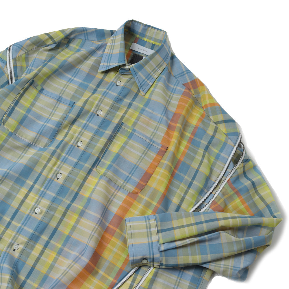 MADRAS CHECK ZIP SHIRT