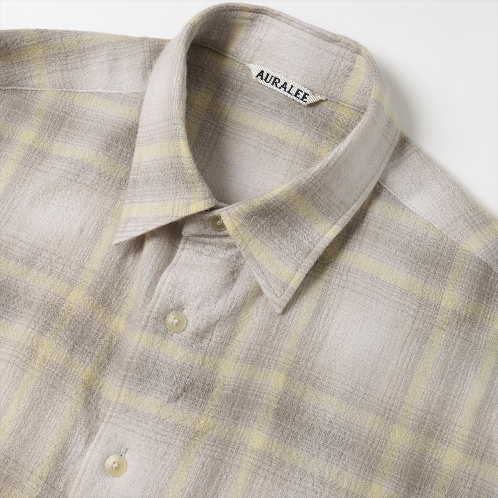 AIRY WOOL CHECK SHIRT