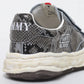 (BLAKEY) OG Sole Printed Python Leather Low-top Velcro Sneaker GRAY