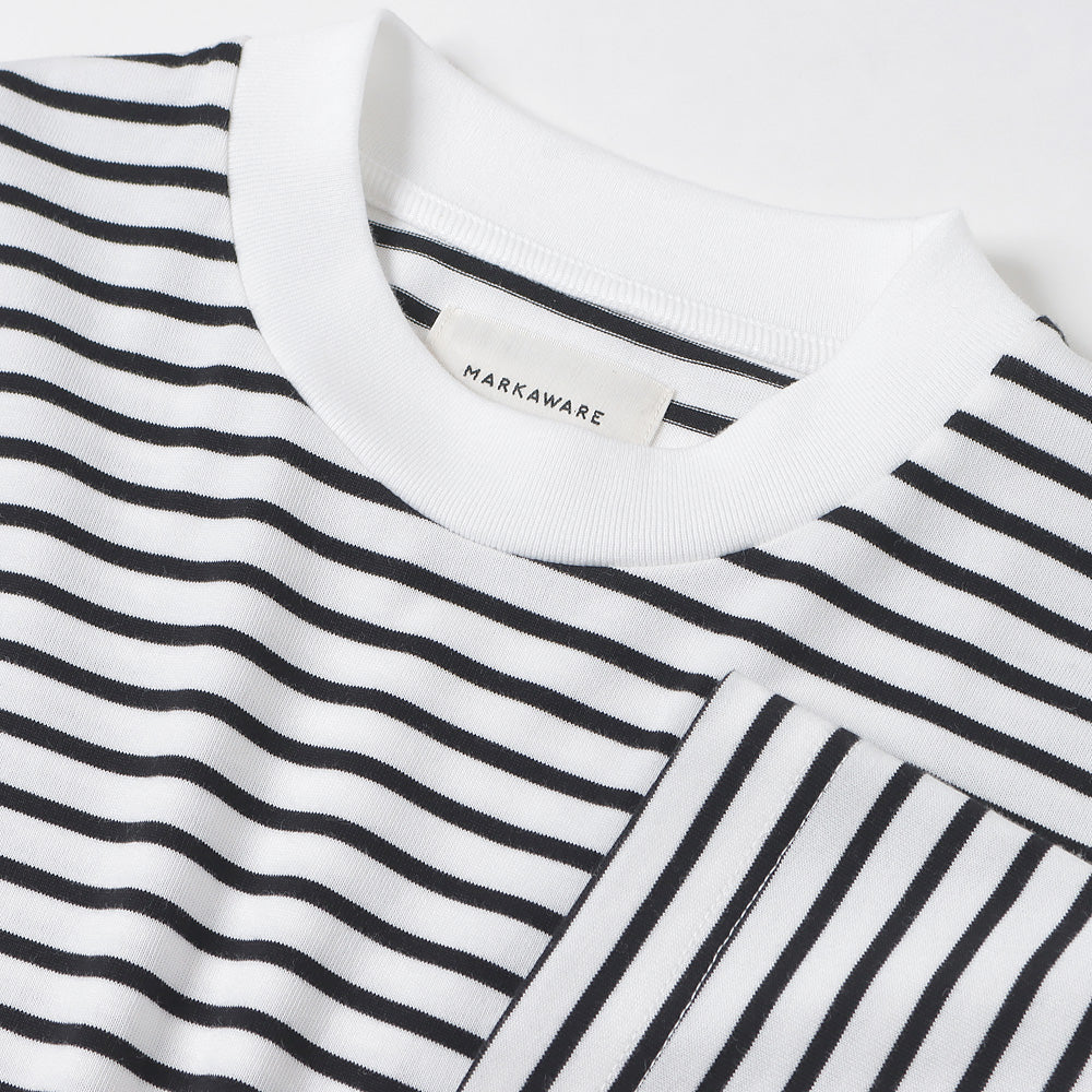 MARKAWARE(マーカウェア) - BOX Tee S/S ORGANIC COTTON BORDER (A23B