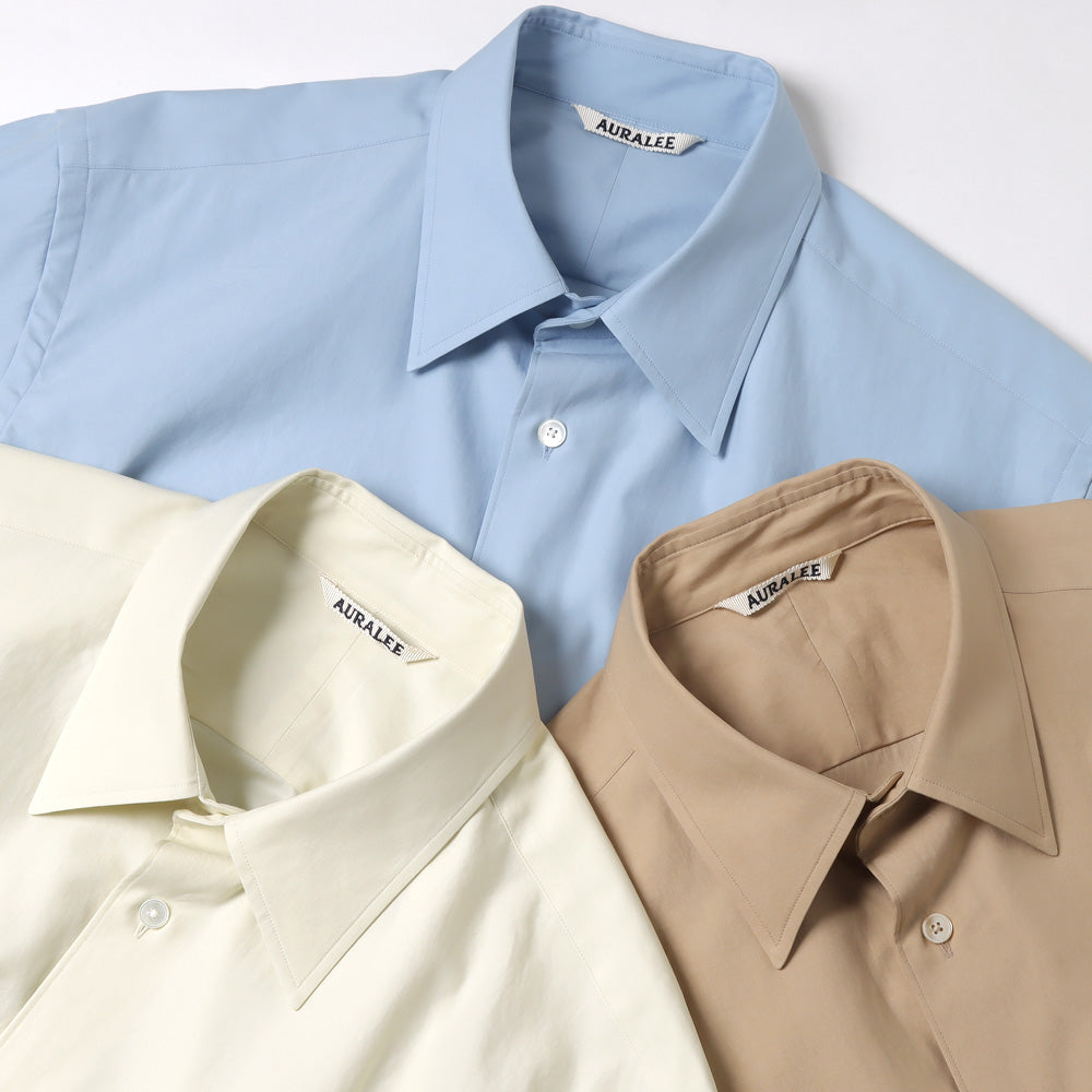 AURALEE) WASHED FINX TWILL SHIRT (A24SS01TN) | AURALEE / Shirt (MEN) |  AURALEEAuthorized DealerDIVERSE