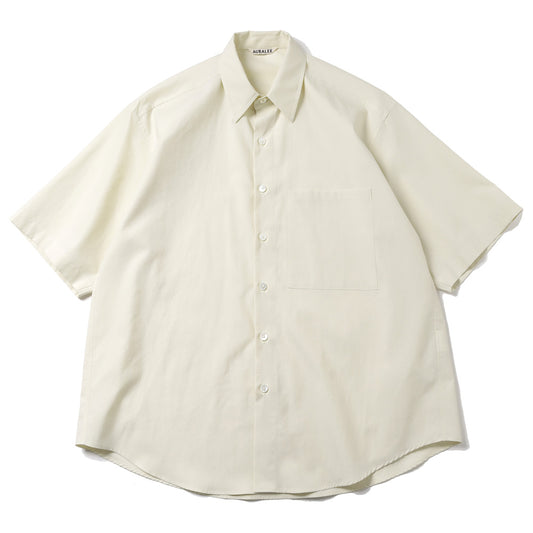 WASHED FINX TWILL BIG HALF SLEEVED SHIRT