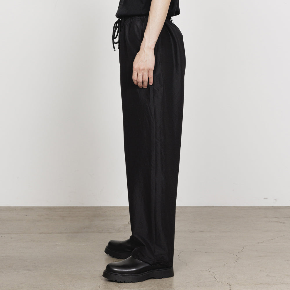 WIDE TRACK PANTS BRATAC SILK x ORGANIC WOOL TAFFETA