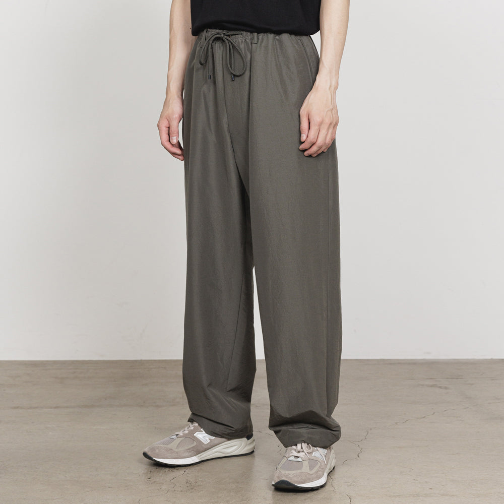 WIDE TRACK PANTS BRATAC SILK x ORGANIC WOOL TAFFETA