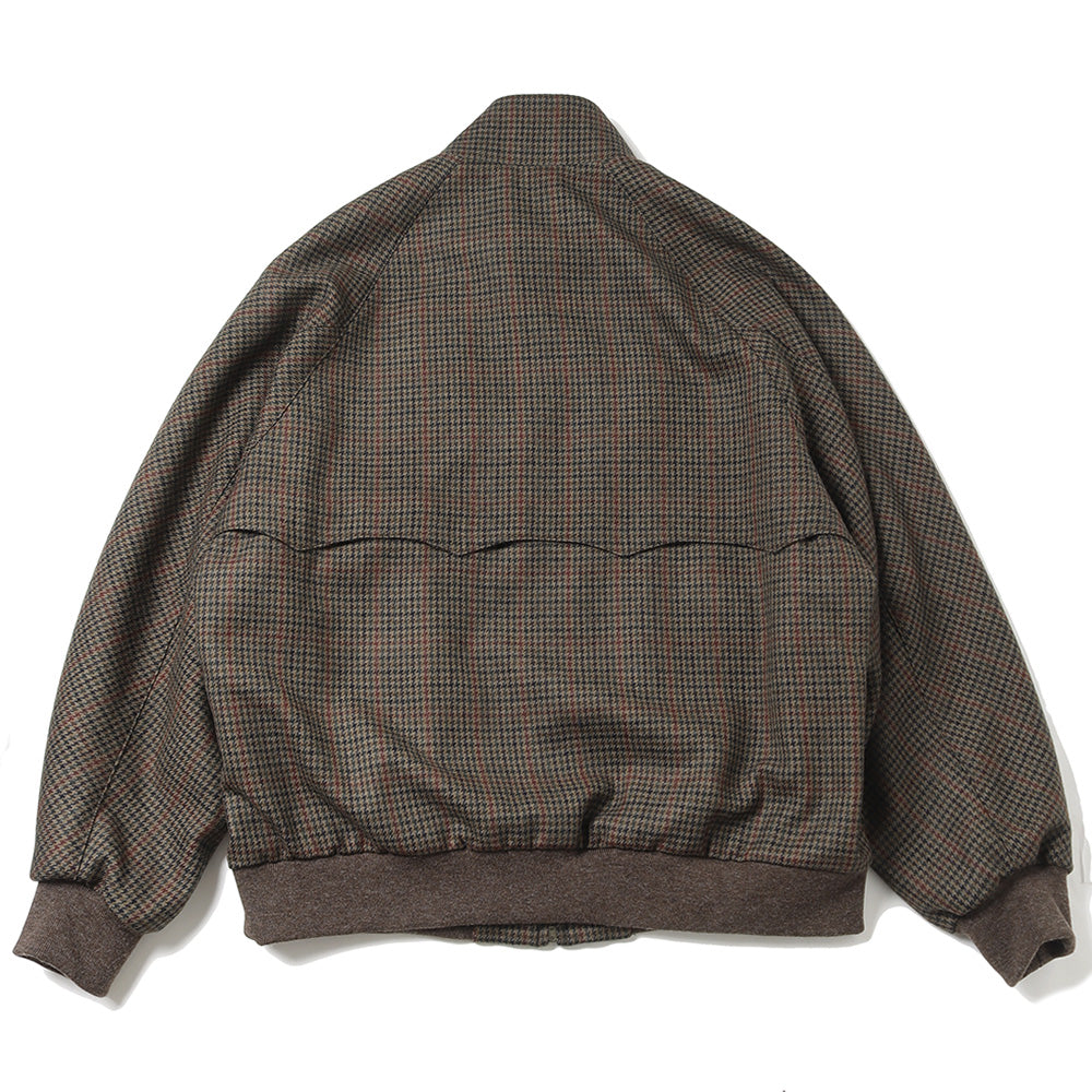 Classic Houndstooth Harrington Jacket