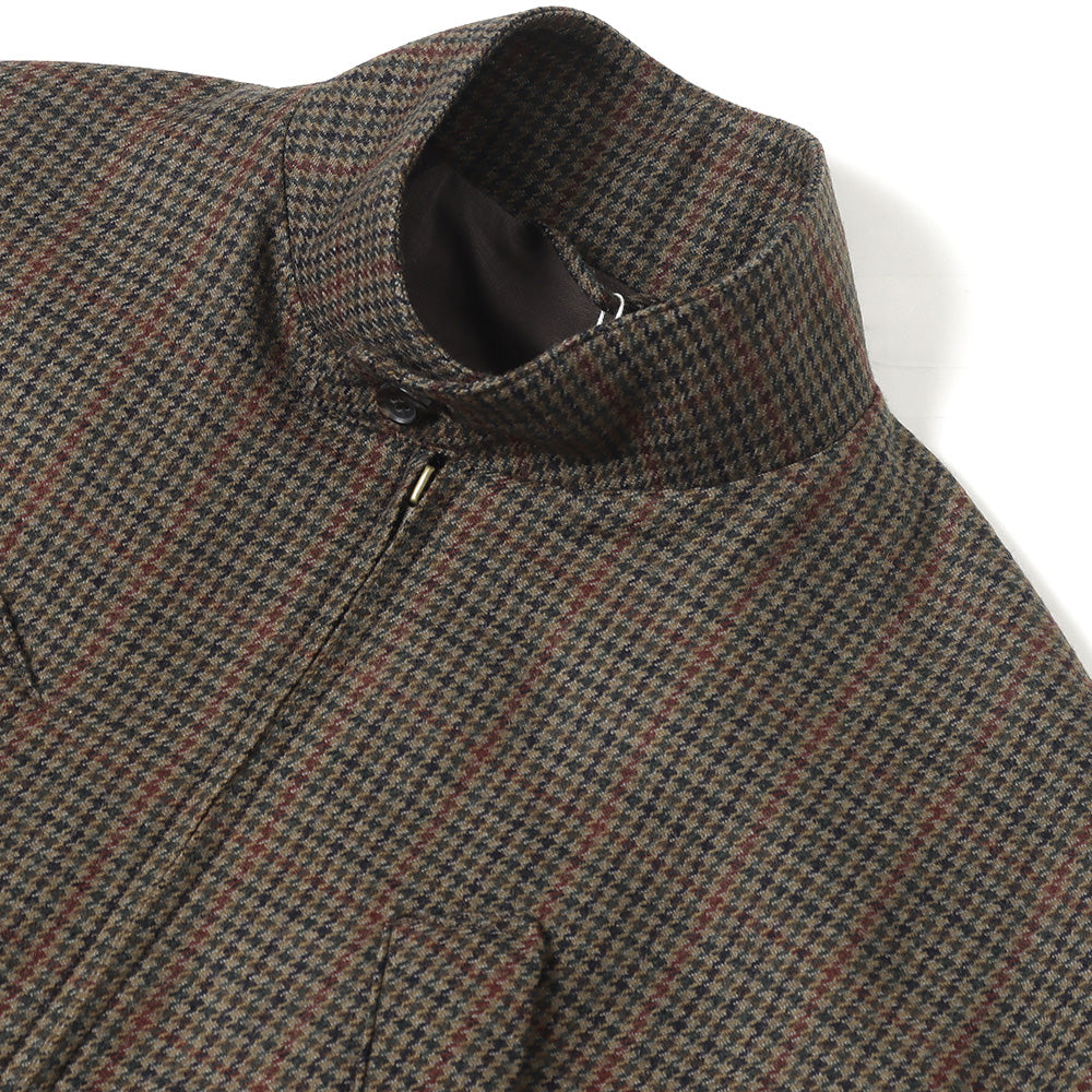 Classic Houndstooth Harrington Jacket