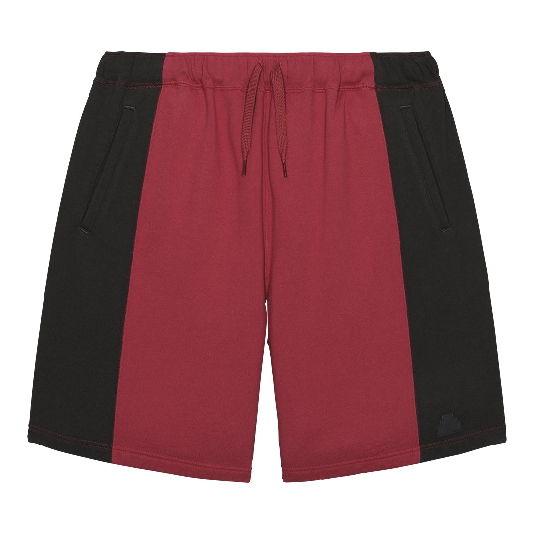 PANELED TWO TONE JOG SHORTS