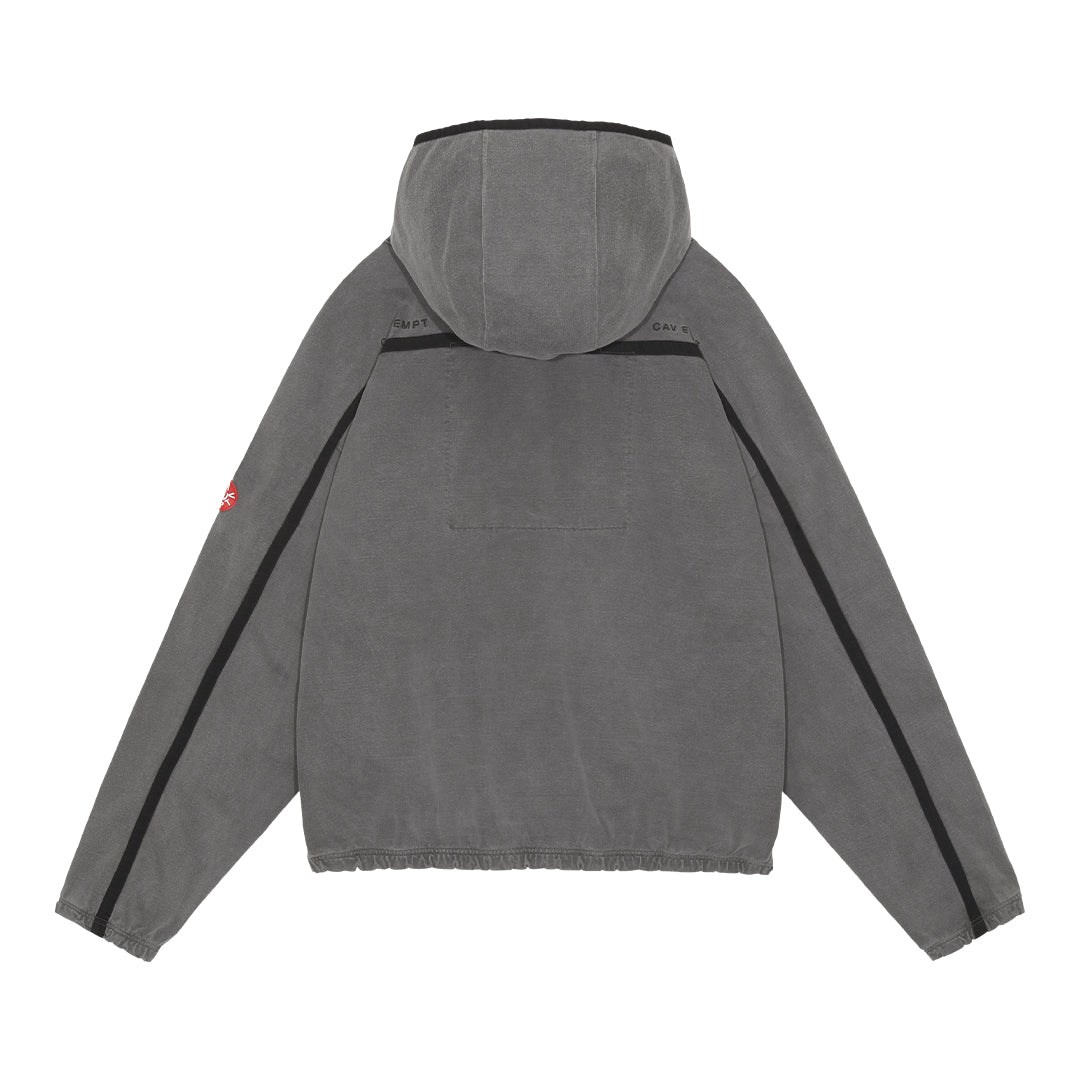 OVERDYE TAPED LIGHT ZIP HOODY