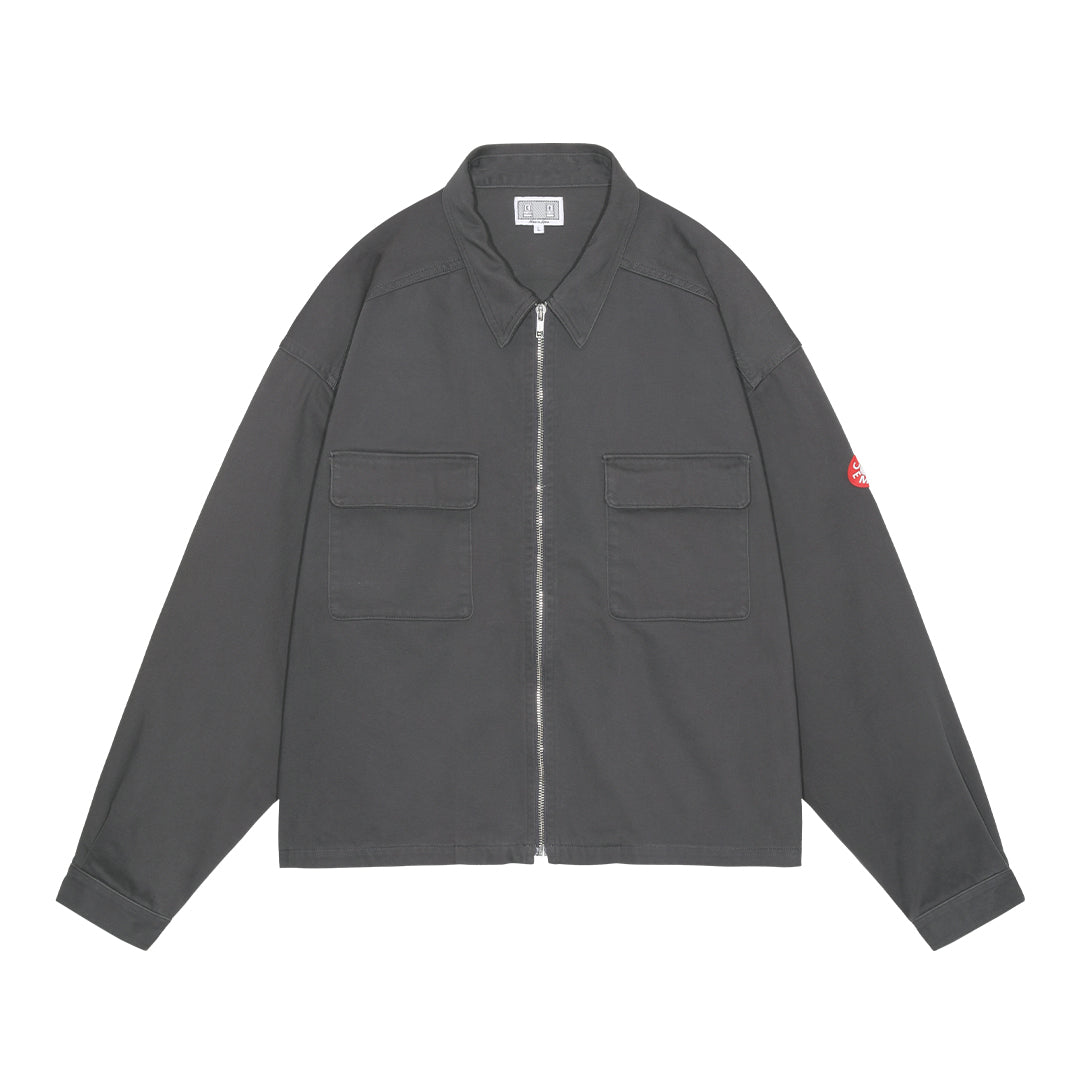 PATCHED ZIP SHORT SHIRT JACKET