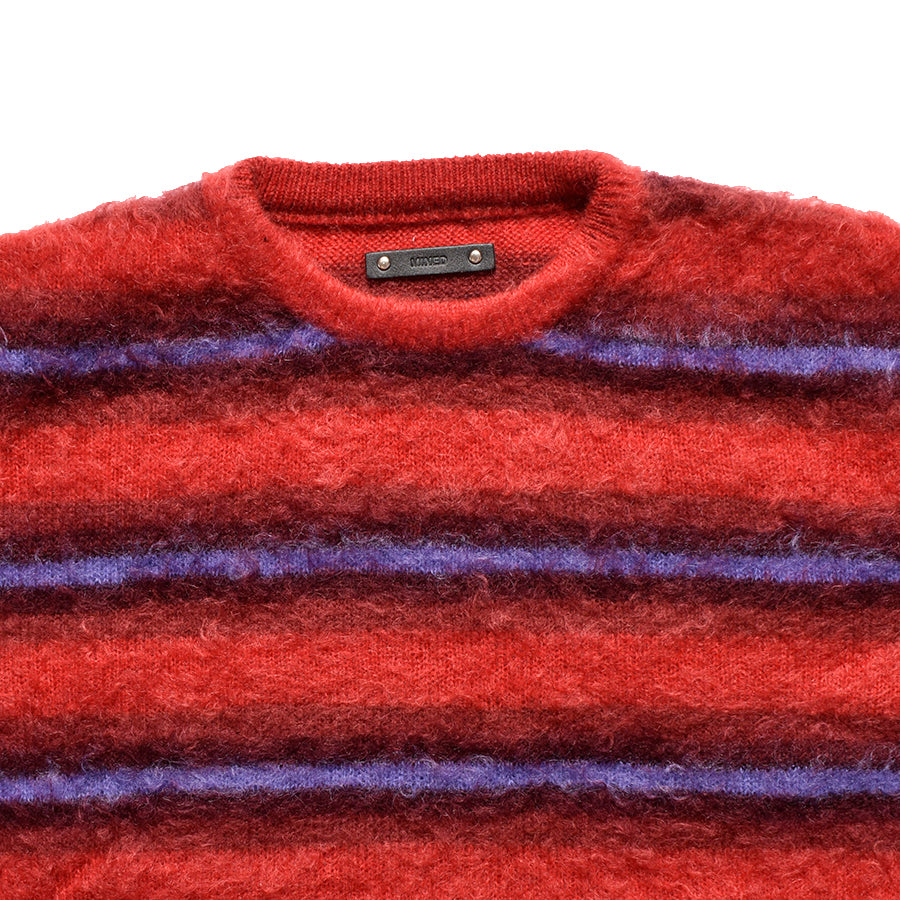 Blurry Border Mohair Knit Pullover