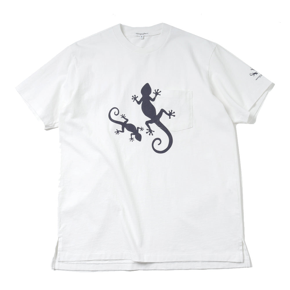 Printed Cross Crew Neck T-shirt - Gecko