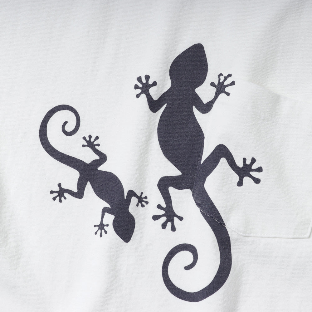 Printed Cross Crew Neck T-shirt - Gecko