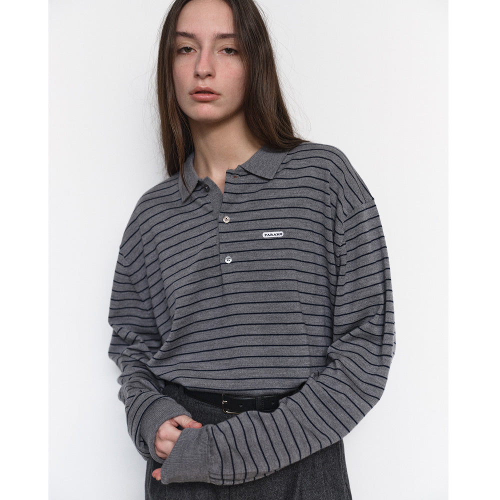 High Gauge Striped Polo Shirt