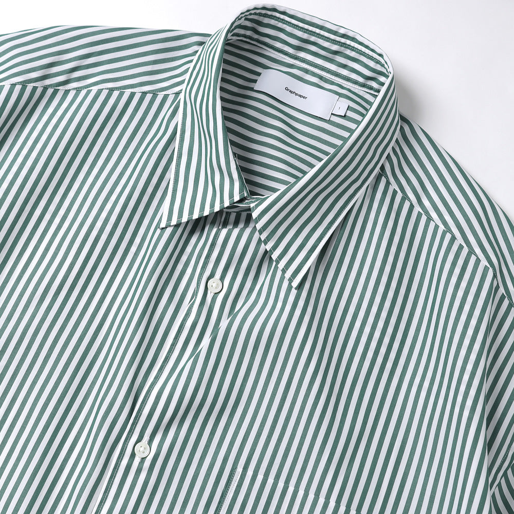 Graphpaper) Broad L/S Oversized Regular Collar Shirt (GM241 