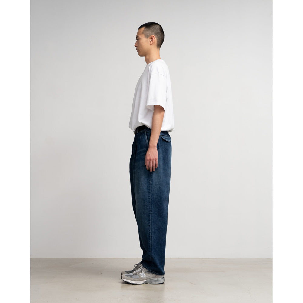 Graphpaper) Selvage Denim Two Tuck Tapered Pants(Dk. FADE) (GU241-40187DB)  | Graphpaper / Pants (MEN) | GraphpaperAuthorized DealerDIVERSE