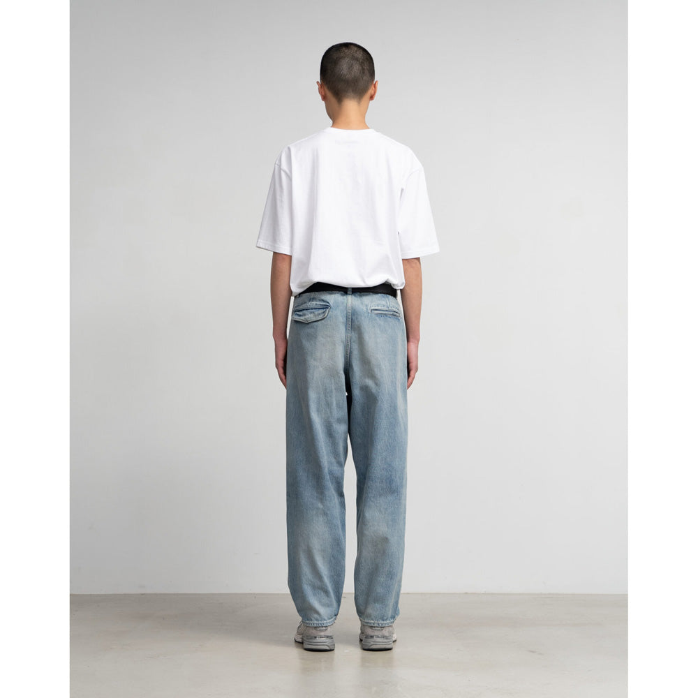 Graphpaper) Selvage Denim Two Tuck Tapered Pants(Lt. FADE) (GU241