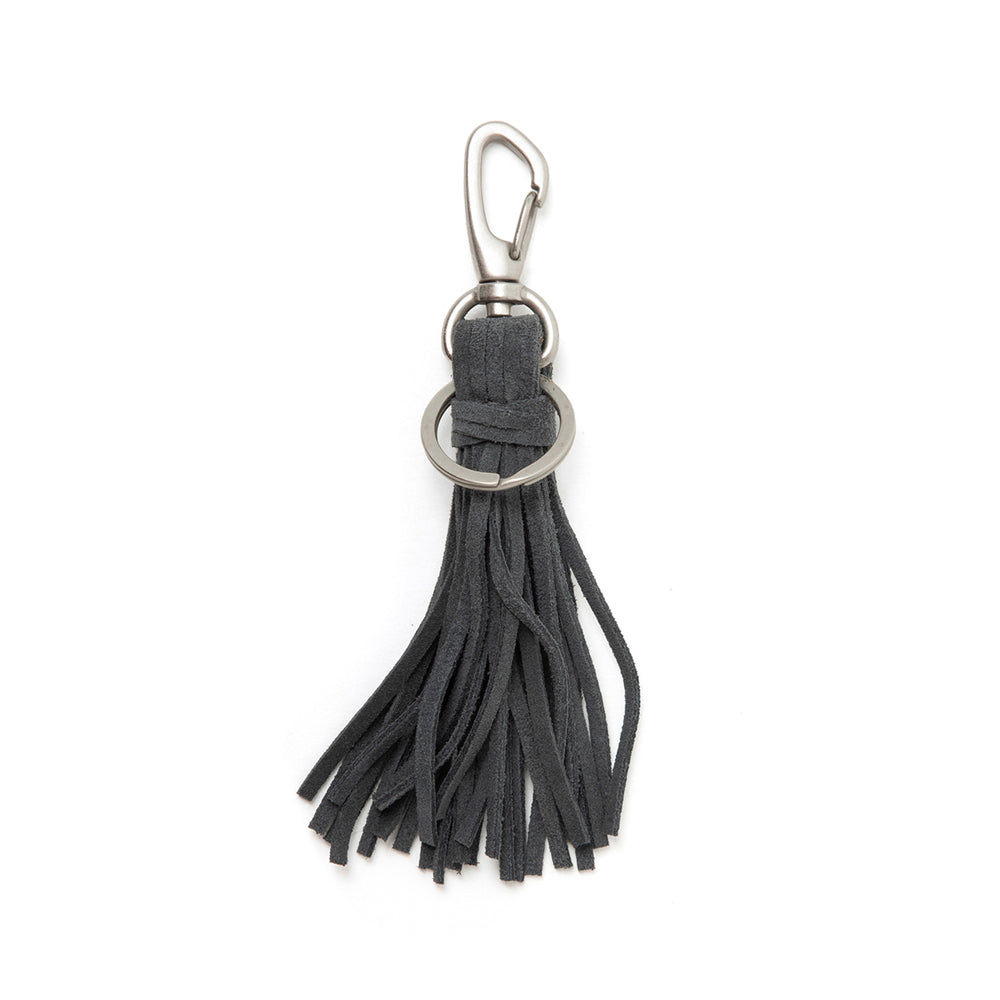 TASSEL KEY RING with COW SUEDE