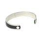 BRASS BRACELET NARROW with SHRINK COW LEATHER