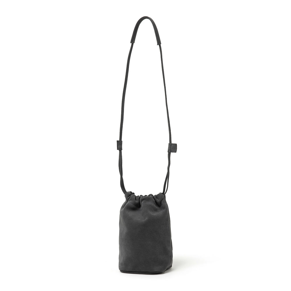 DRAWSTRING POUCH COW SUEDE