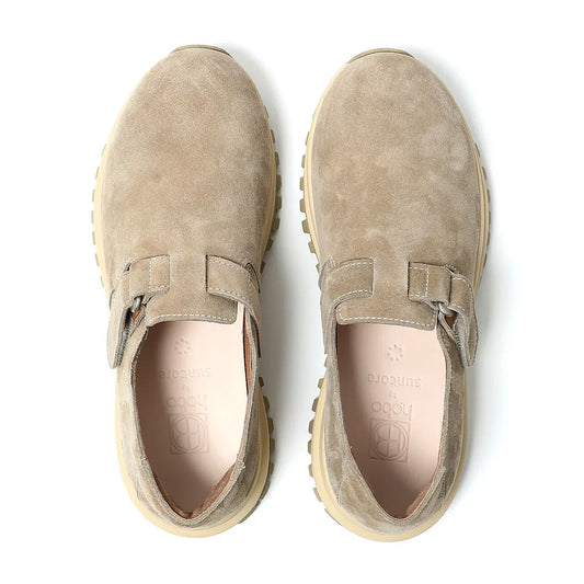 STRAP SLIP ON SHOES COW SUEDE by SUNCORE