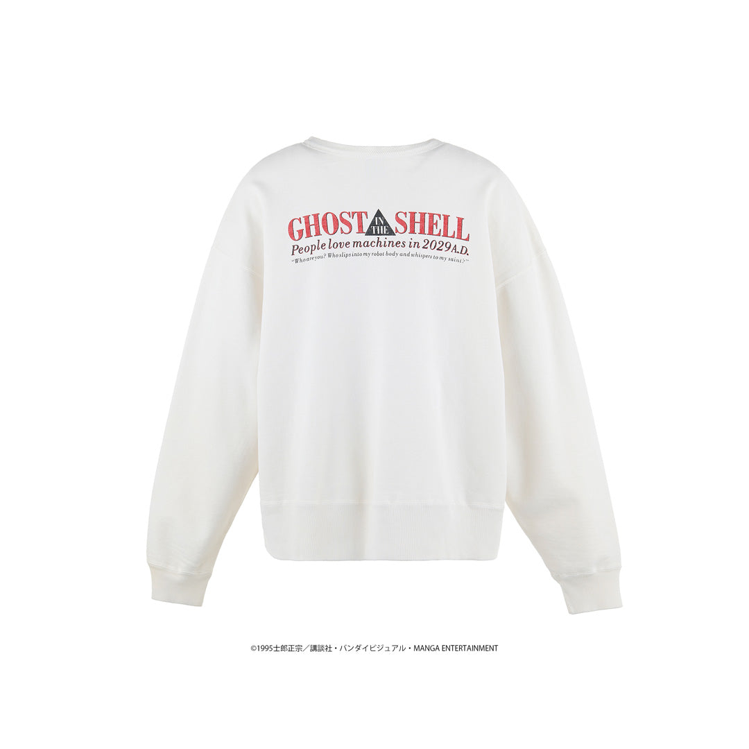 SAINT Mxxxxxx X 攻殻機動隊 CREW NECK SWEAT GHOST IN THE SHELL WHITE