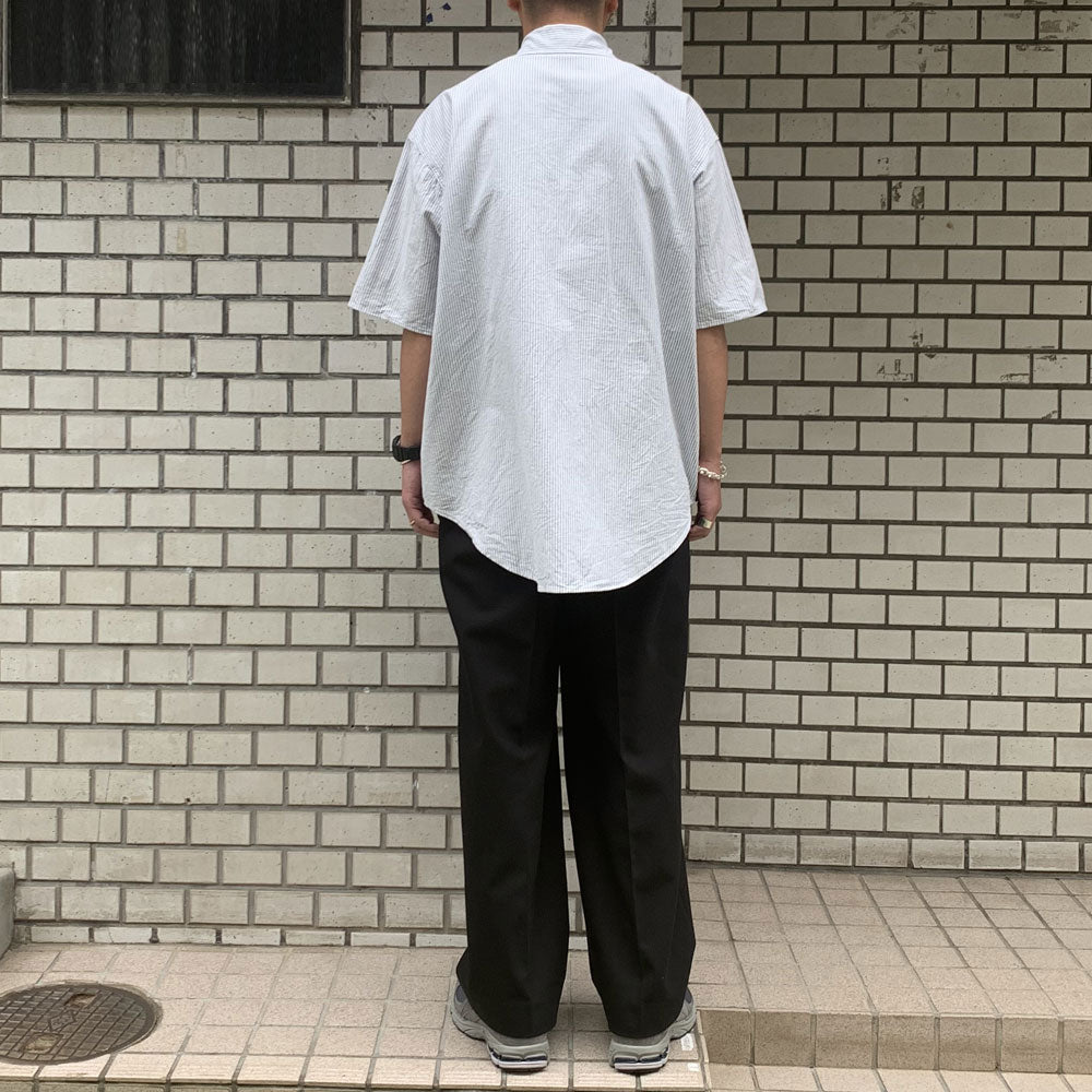 marka(マーカ) - WORK SHIRT S/S ORGANIC COTTON OXFORD STRIPE (M23B