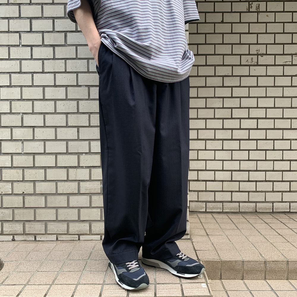 marka(マーカ) - OFFICER PANTS 2TUCK WIDE WOOL TROPICAL MELANGE