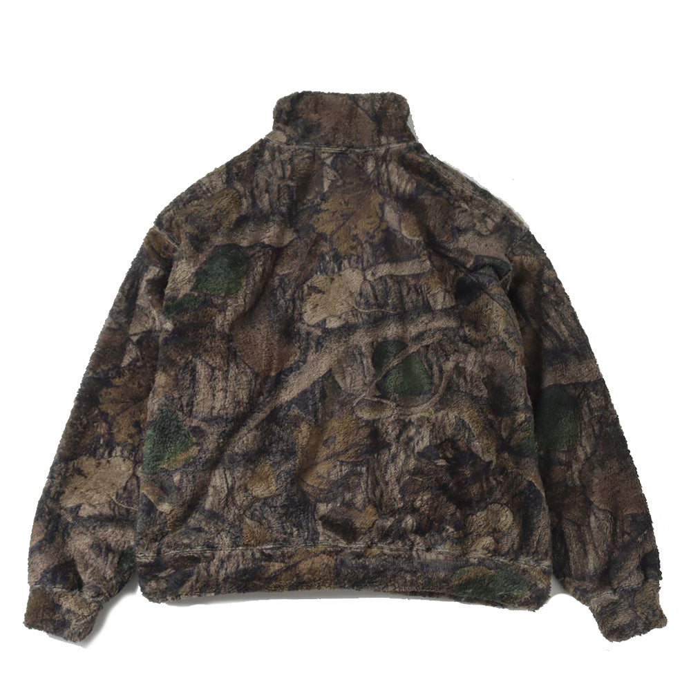 Shaggy fleece half zip crew (camouflage)