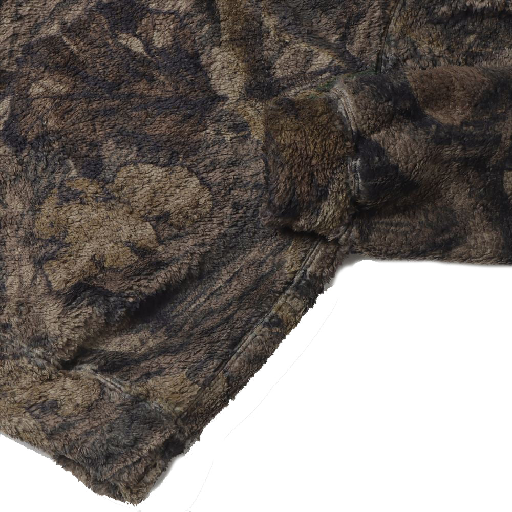 Shaggy fleece half zip crew (camouflage)