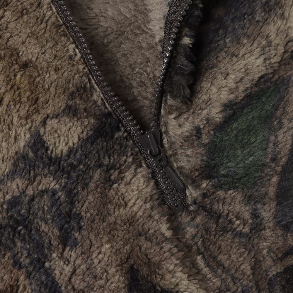 Shaggy fleece half zip crew (camouflage)