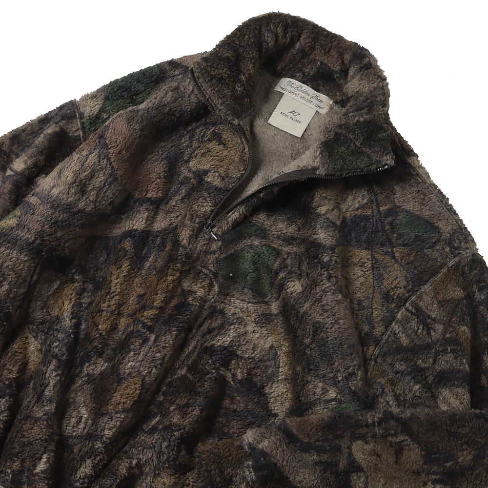 Shaggy fleece half zip crew (camouflage)