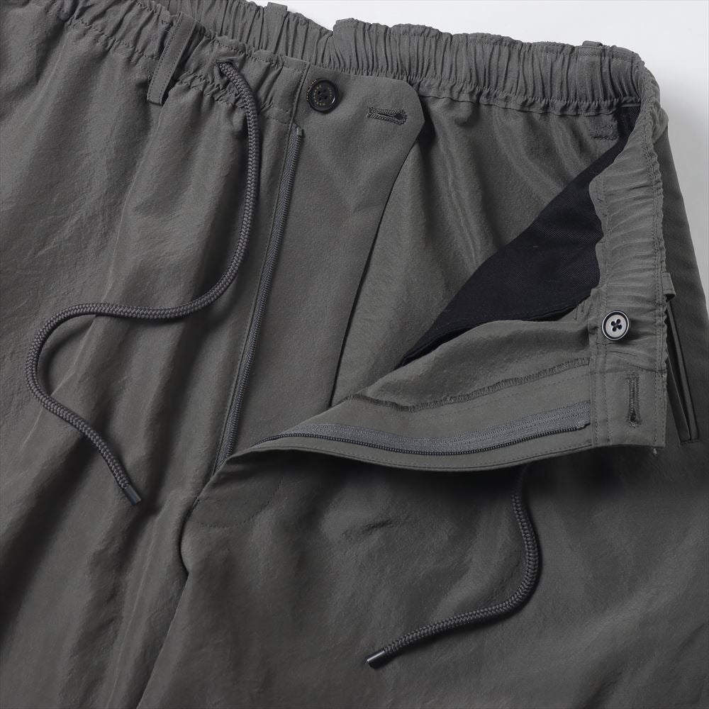 WIDE TRACK PANTS BRATAC SILK x ORGANIC WOOL TAFFETA