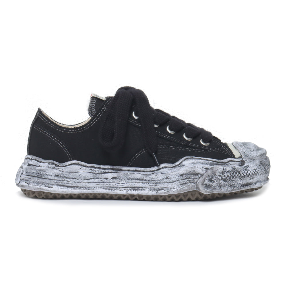 (HANK) OG Sole Canvas Garment dye Low-top Sneaker BLACK