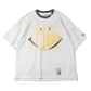 SMILY FACE PRINTED DISTRESSED TEE