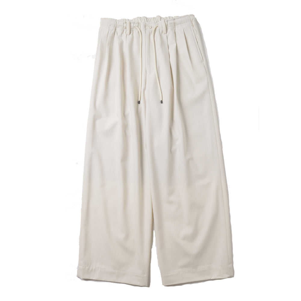 TRIPLE PLEATED EASY TROUSERS ORGANIC COTTON GABARDINE