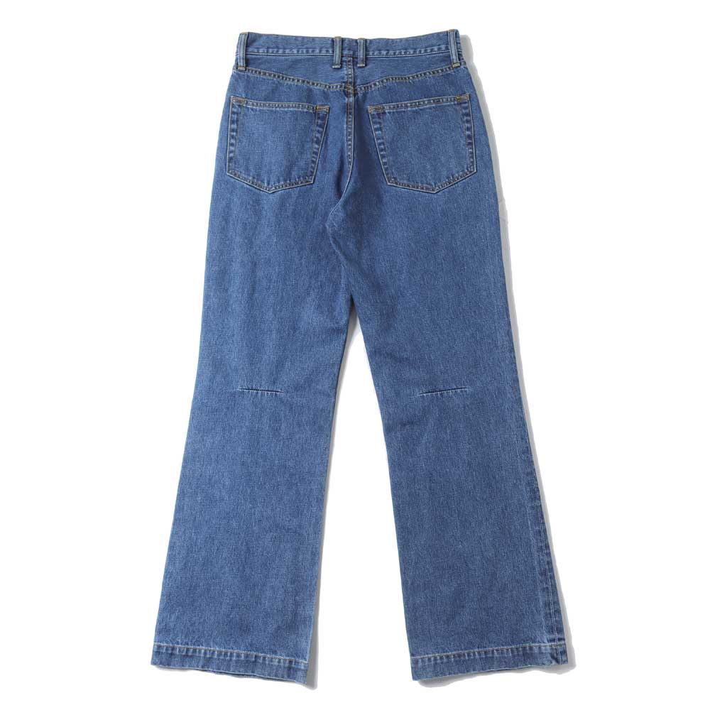 Boot Cut Washed Denim Trousers