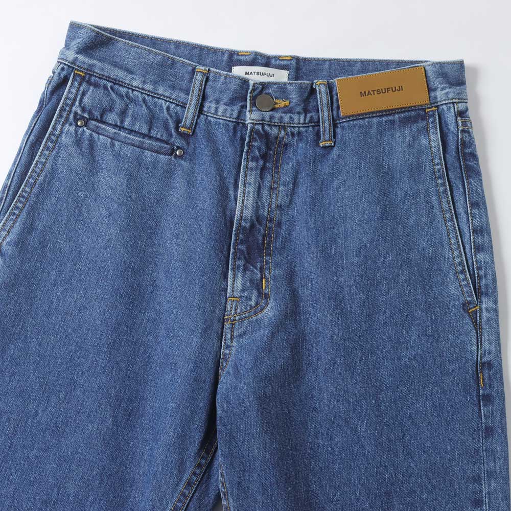 Boot Cut Washed Denim Trousers