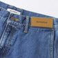 Boot Cut Washed Denim Trousers