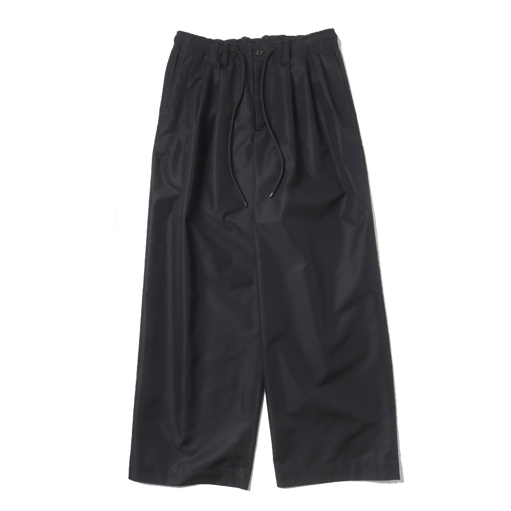 TRIPLE PLEATED EASY TROUSERS GIZA COTTON x RECYCLE POLYESTER