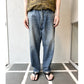 No.22 Washed Wide Denim Pants