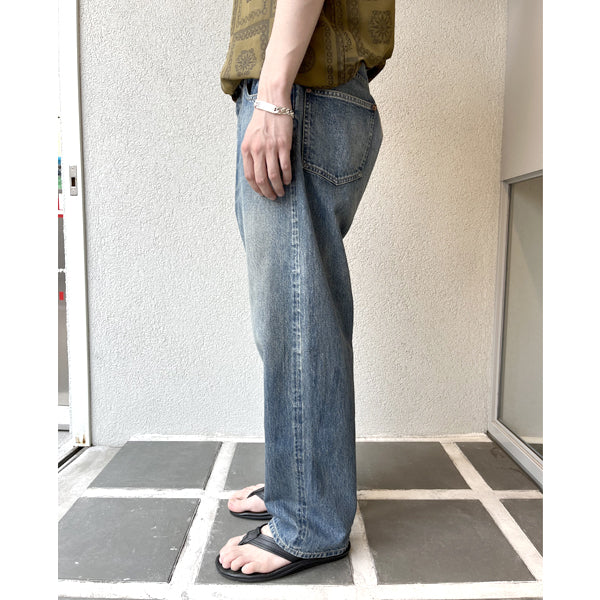 No.22 Washed Wide Denim Pants