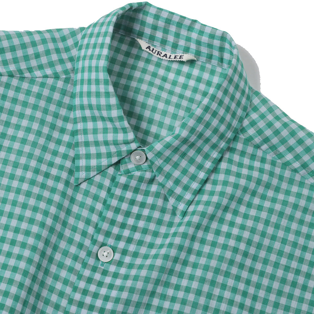 AIRY LIGHT COTTON CHECK BIG SHIRT